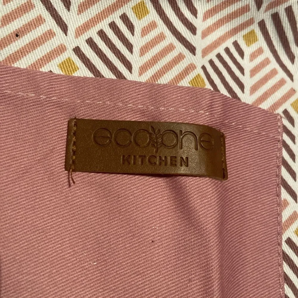Geometric Pink and cream Apron
